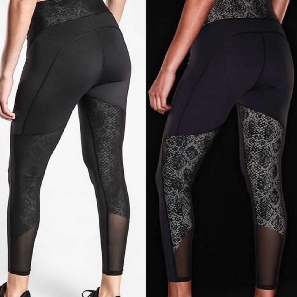 Athleta Stay Fly Reflective 7/8 Tight Black Size Small